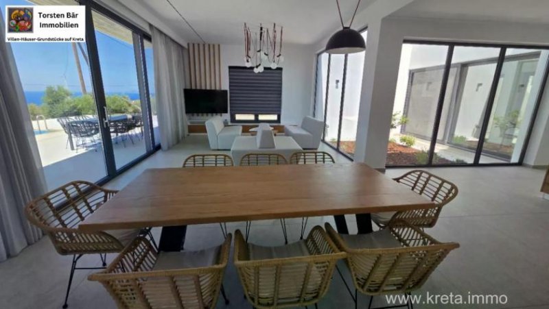 Pitsidia Kreta, Pitsidia Villa im Bau 160m² Wfl. Pool Meerblick Haus kaufen